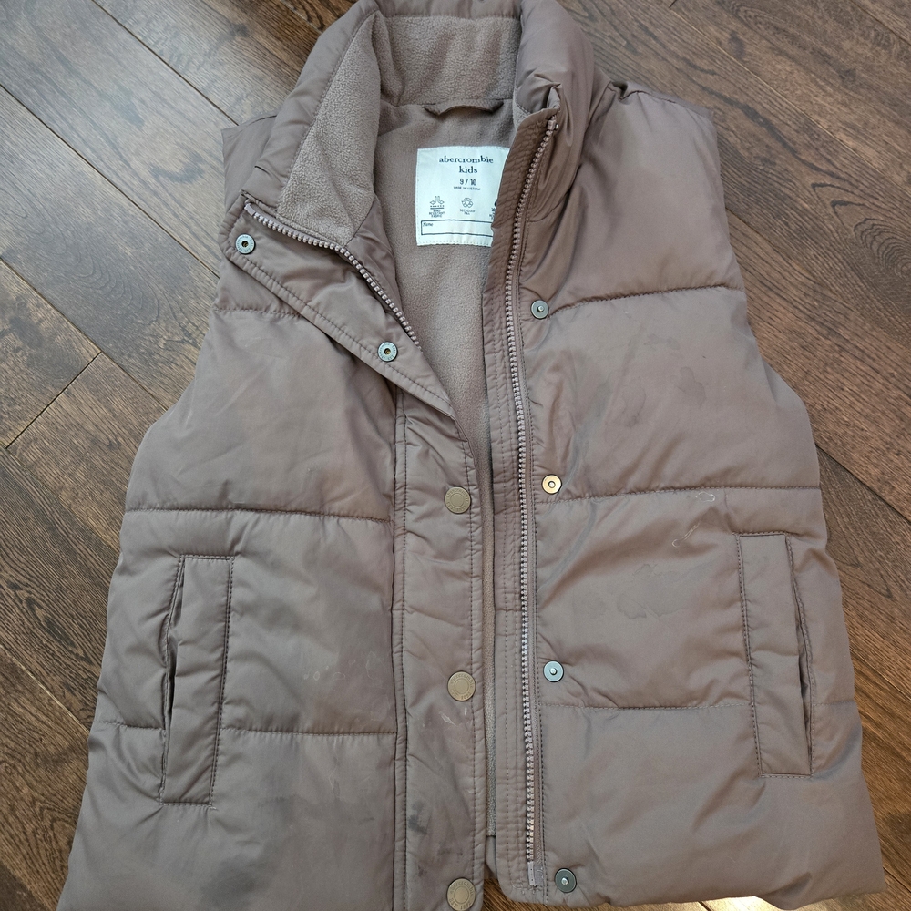 Abercrombie Kids Brown Puffer Vest